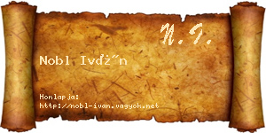 Nobl Iván névjegykártya